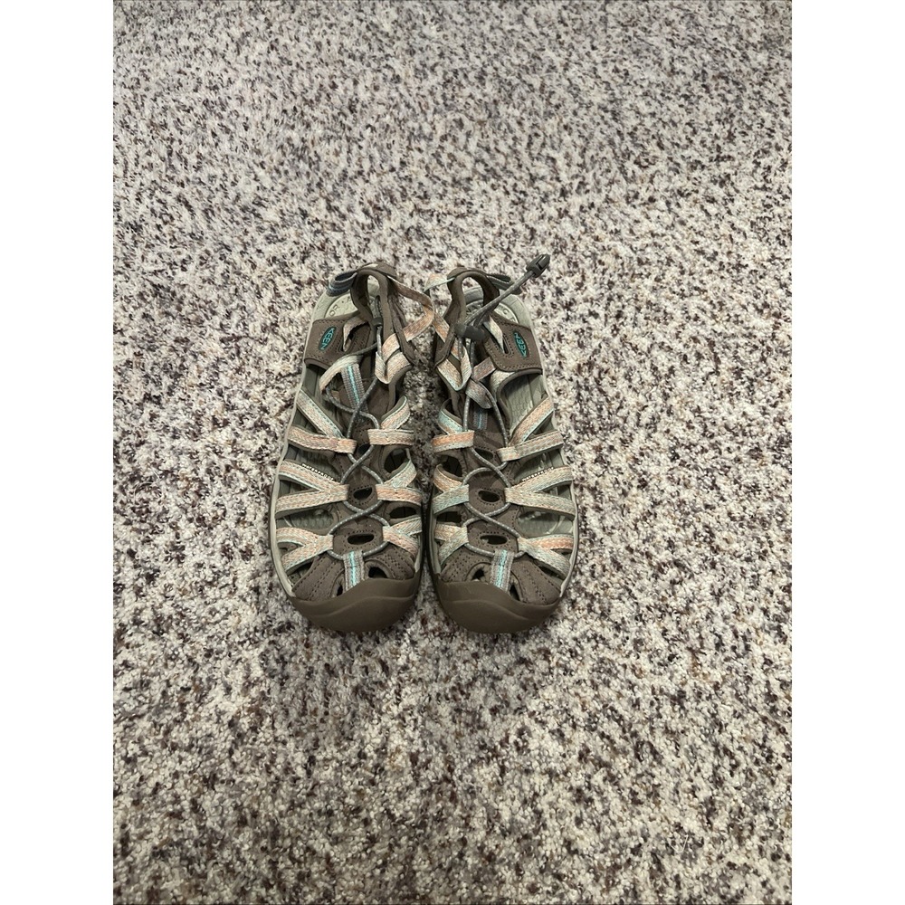 Keen Whisper New Sandals Womens Size 8.5 Brown Pink Hiking Closed Toe Slingback